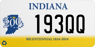 IN license plate 193QQ