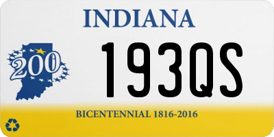 IN license plate 193QS