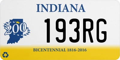 IN license plate 193RG