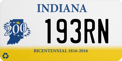 IN license plate 193RN