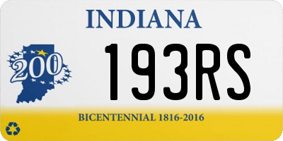 IN license plate 193RS