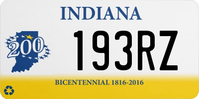 IN license plate 193RZ