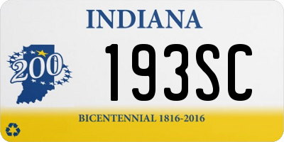 IN license plate 193SC