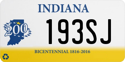 IN license plate 193SJ