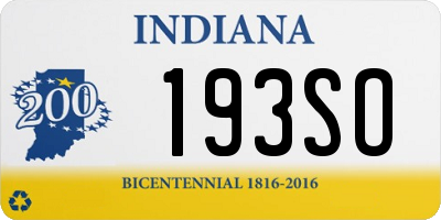 IN license plate 193SO