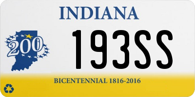 IN license plate 193SS