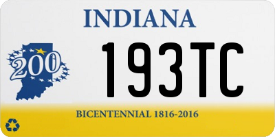 IN license plate 193TC