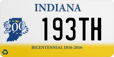 IN license plate 193TH