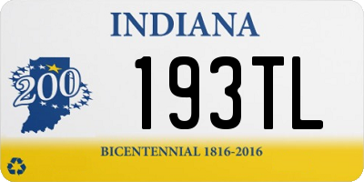 IN license plate 193TL