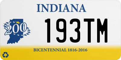 IN license plate 193TM