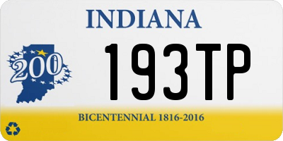 IN license plate 193TP