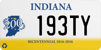 IN license plate 193TY