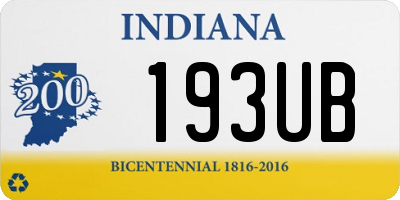 IN license plate 193UB
