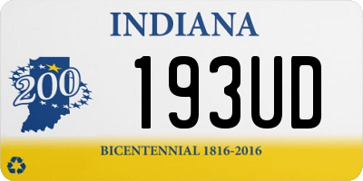 IN license plate 193UD