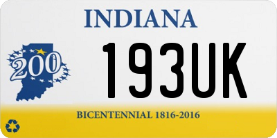 IN license plate 193UK