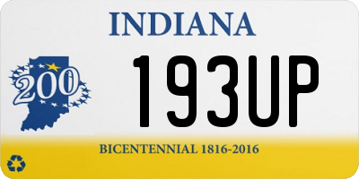 IN license plate 193UP