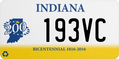 IN license plate 193VC