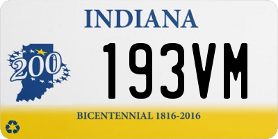 IN license plate 193VM