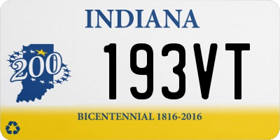 IN license plate 193VT