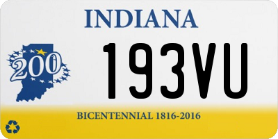 IN license plate 193VU