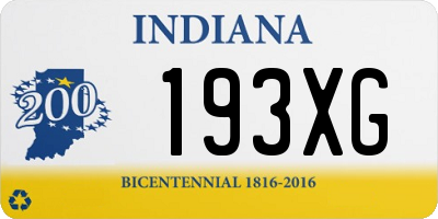 IN license plate 193XG