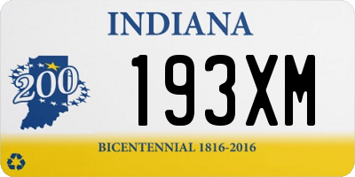 IN license plate 193XM