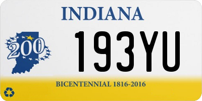 IN license plate 193YU