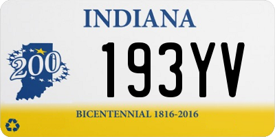 IN license plate 193YV