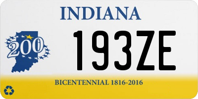 IN license plate 193ZE