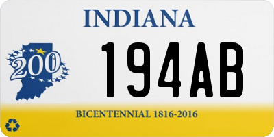 IN license plate 194AB