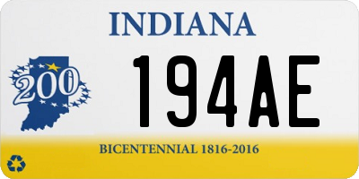 IN license plate 194AE