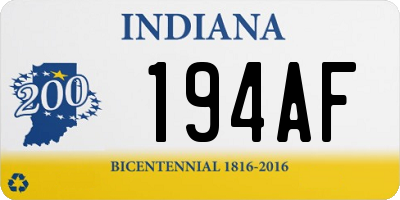 IN license plate 194AF