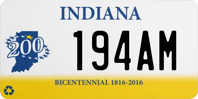 IN license plate 194AM