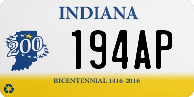 IN license plate 194AP