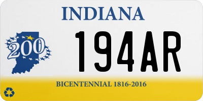 IN license plate 194AR