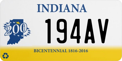 IN license plate 194AV