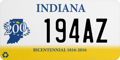 IN license plate 194AZ