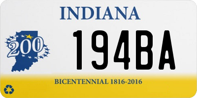 IN license plate 194BA