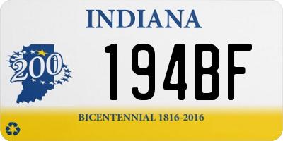 IN license plate 194BF