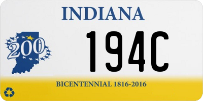 IN license plate 194C