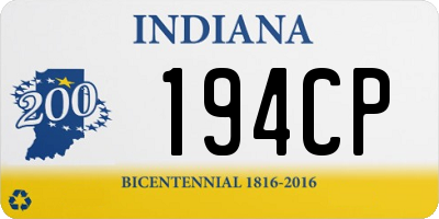 IN license plate 194CP