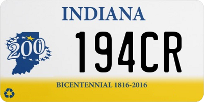 IN license plate 194CR