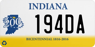 IN license plate 194DA