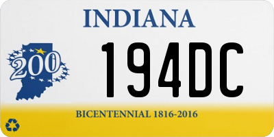 IN license plate 194DC