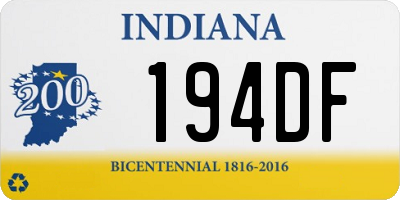 IN license plate 194DF