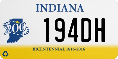 IN license plate 194DH