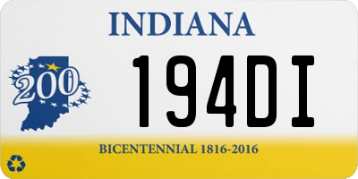 IN license plate 194DI