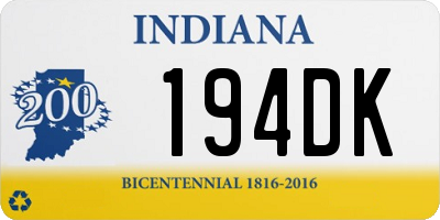 IN license plate 194DK