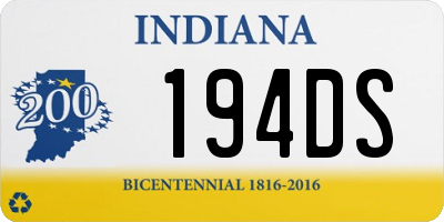 IN license plate 194DS