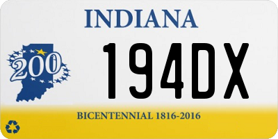 IN license plate 194DX